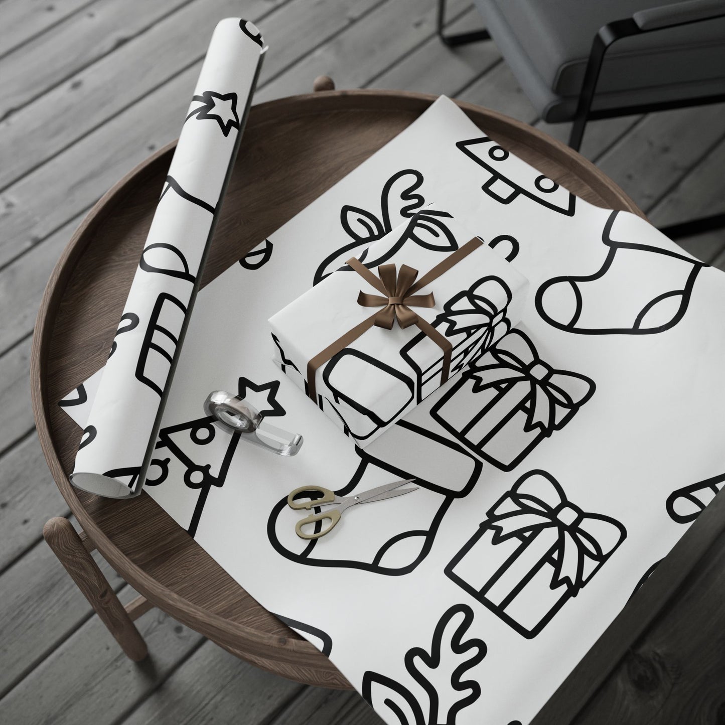 Color Your Own Wrapping Paper | Toddler Coloring Gift Wrap | Christmas