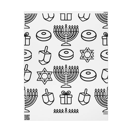 Color Your Own Wrapping Paper | Toddler Coloring Gift Wrap | Hanukkah