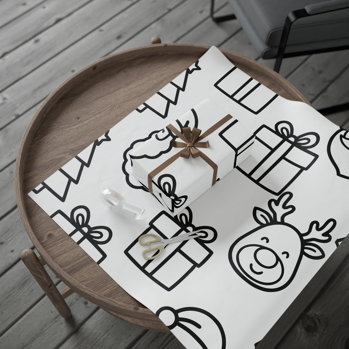 Color Your Own Wrapping Paper | Toddler Coloring Gift Wrap | Christmas